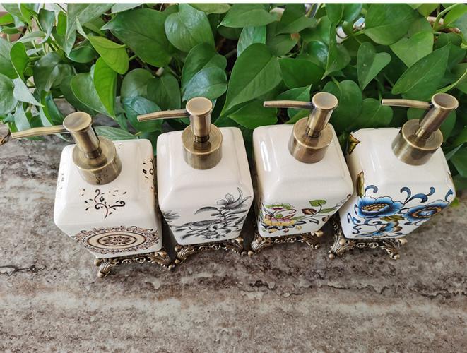 跨境亚马逊陶瓷皂液器工厂直销欧式家用酒店乳液瓶分装瓶洗手液瓶
